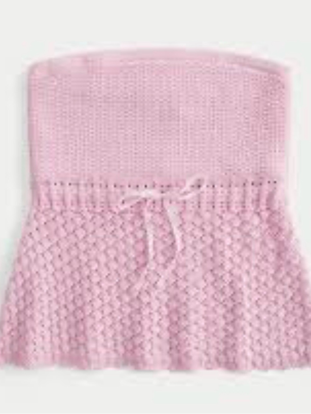 Hollister Crochet Tube Top  Light Pink XS